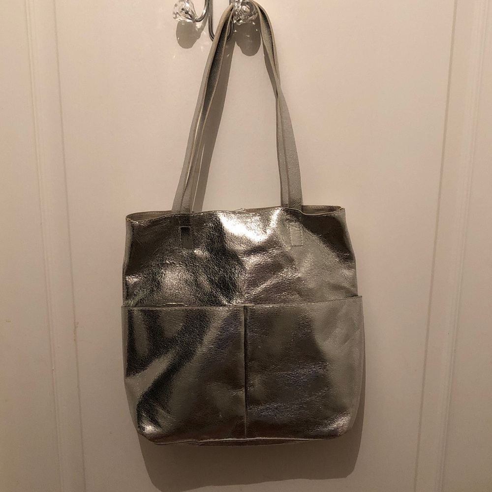Mossimo Supply Co. Shiny Silver Tote